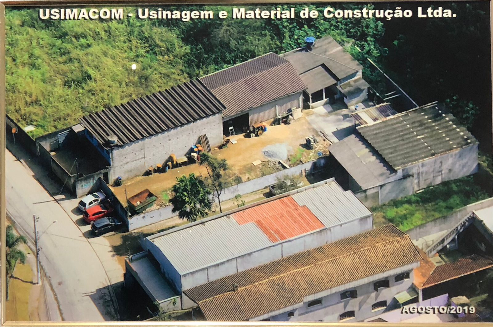 Vista aérea das instalações da Usimacom - Usinagem e Material de Construção Ltda.